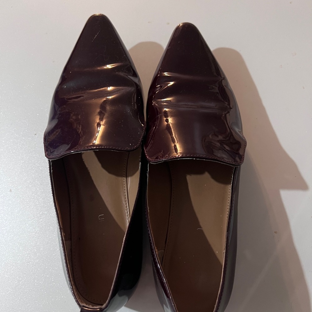 Calvin Klein Glossy Maroon Loafers